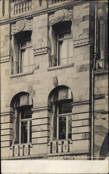 Art Nouveau PC Karlsruhe in Baden Württemberg, building, builder Prof. Billing