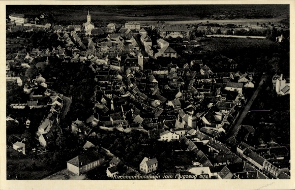 Ak Kirchheimbolanden in der Pfalz, Fliegeraufnahme