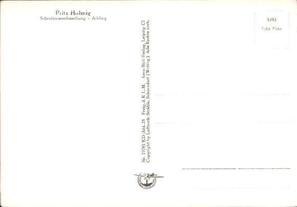 Postcard Bad Aibling in the district of Rosenheim Upper Bavaria, place, aerial photograph