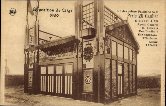 PC Liège Liège Wallonia, World Exhibition 1930, Un des quinze Pavillons de la Perle 28 Caulier