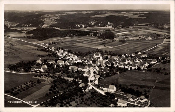 Ak Hayingen auf der Schwäbischen Alb, Luftaufnahme