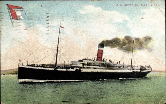 Ak stoomboot SS Victorian, Allan Line