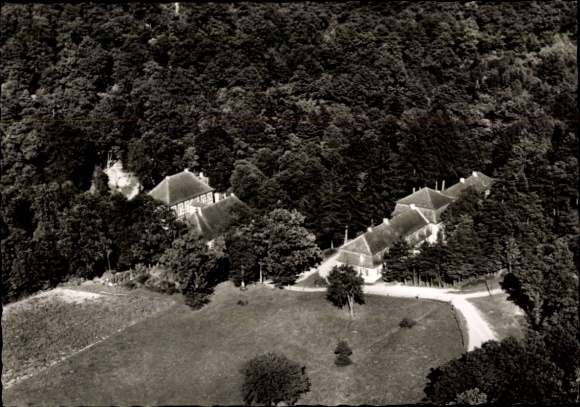 Postcard Wildbad Burgbernheim Middle Franconia Bavaria, aerial photograph