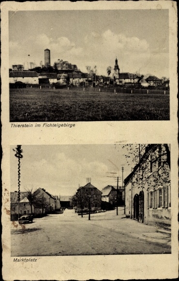 KP Thierstein w Górnej Frankonii, rynek, panorama