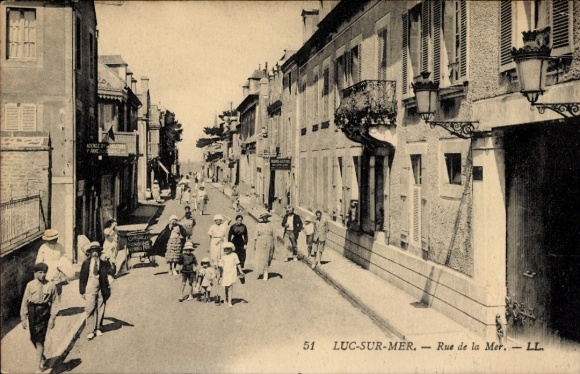 CPA Luc sur Mer Calvados, Rue de la Mer