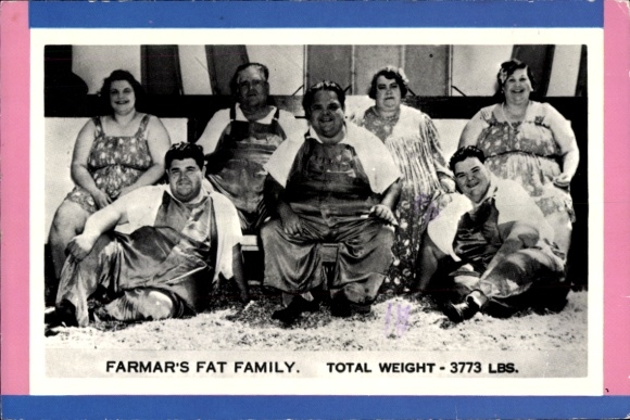 Ak Farmer's Fat Family, Gesamtgewicht 3773 Pfund.