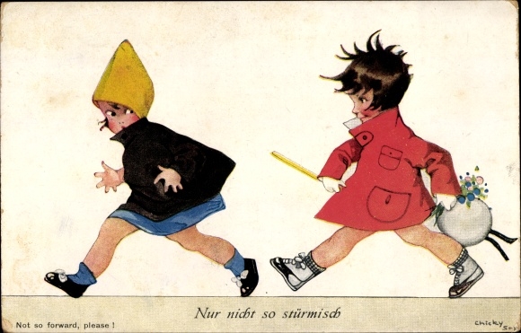 Artists Postcard Spark, Chicky, Just not so stormy