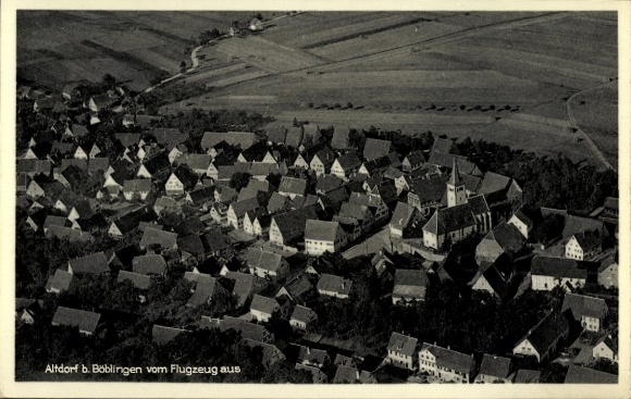 Ak Altdorf bei Böblingen, Luftaufnahme