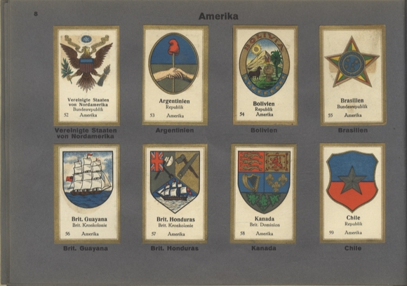 National coats of arms of all countries on earth bearing coats of arms Album I, collecting picture album Abdulla &amp; Co. Cigar