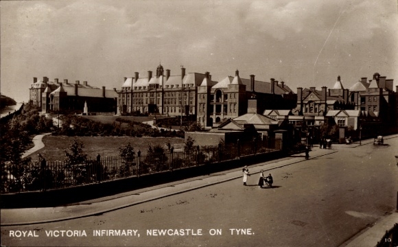 PC Newcastle upon Tyne England, Jesmond Dene, Royal Victoria Infirmary, historical architect...