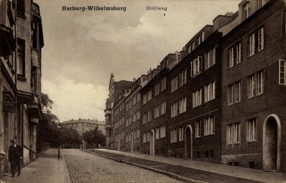 Ansichtkaart Hamburg Harburg Wilhelmsburg, Hohlweg