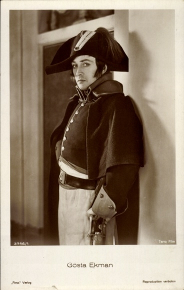 Postcard actor Gösta Ekman, portrait, Ross Verlag 3746 1