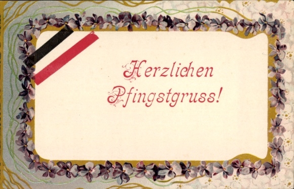 Embossed PC Congratulations Pentecost, Patriotism, Violet
