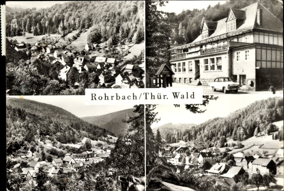 Postcard Rohrbach in Thüringen, inn, panorama of the place