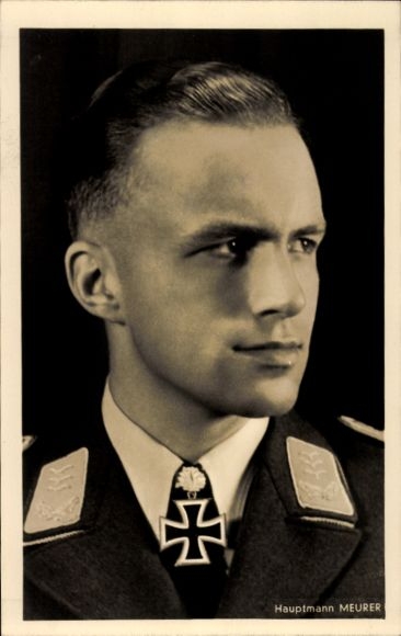 KP Kapitan Manfred Meurer, posiadacz Krzyża Kawalerskiego, Siły Powietrzne, portret