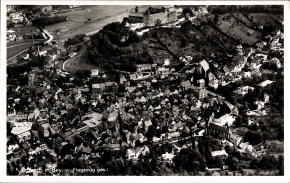 Postcard Kulmbach in Upper Franconia, aerial photograph