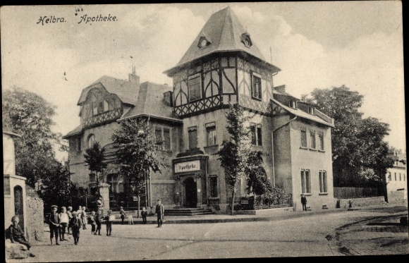 Ak Helbra in Sachsen Anhalt, Apotheke