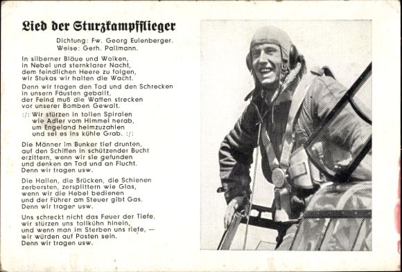 Lied Ak Lied der Sturzkampfflieger, Deutsche Luftwaffe, Fw. Georg Eulenberger, Gerh. Pallmann