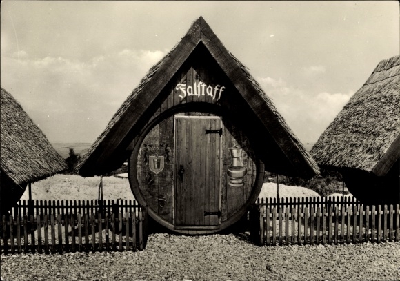 Postcard Groß Stieten in Mecklenburg, VEG (Z) animal breeding, restaurant Mecklenburger Mühle, wine barrel Falstaff