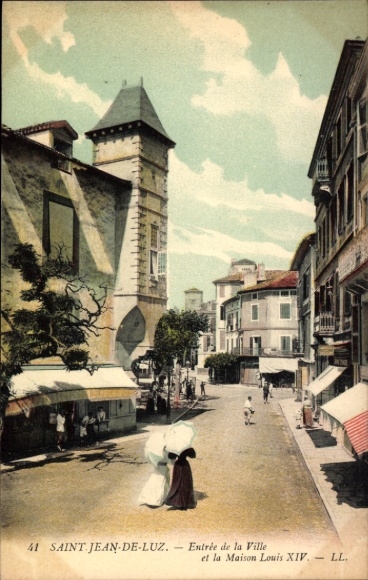 Ak Saint Jean de Luz Pyrénées Atlantiques, Ortseingang, Maison Louis XIV