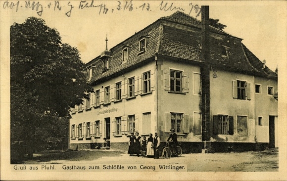 Ak Pfuhl Neu Ulm in Schwaben, Gasthaus zum Schlößle, Inh. Georg Wittlinger