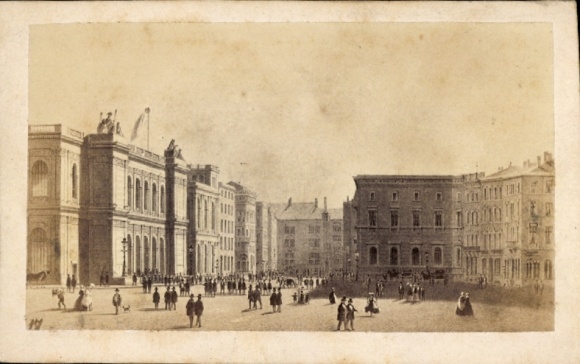 CdV Hamburg, Adolphs-Platz, Börse, Bankgebäude, Fotograf C. Gassmann