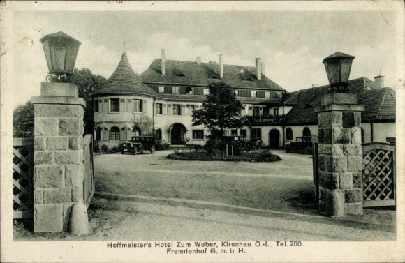 Ak Kirschau in der Lausitz, Hoffmeister's Hotel Zum Weber, Fremdenhof GmbH