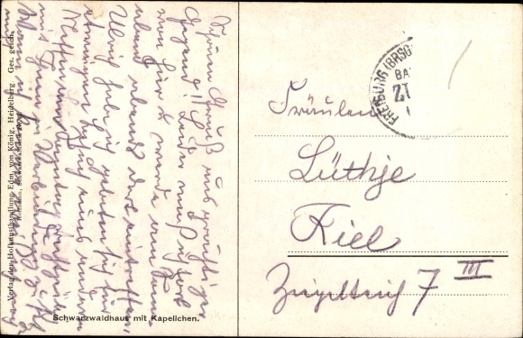 KP artysty Hoffmann, H., Schwarzwald dom z kaplicą