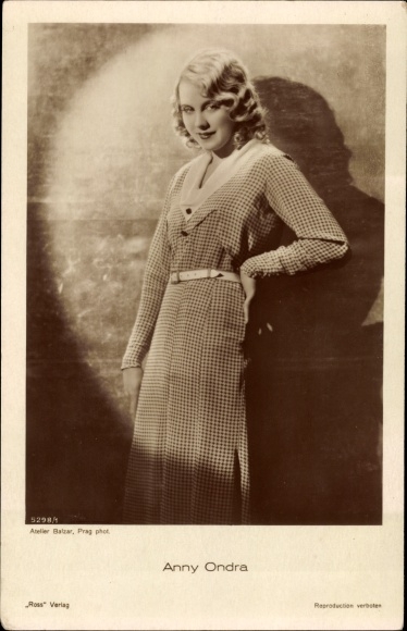 Ak Schauspielerin Anny Ondra, Portrait
