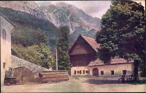 Postcard Nötsch am Dobratsch Carinthia, village motif