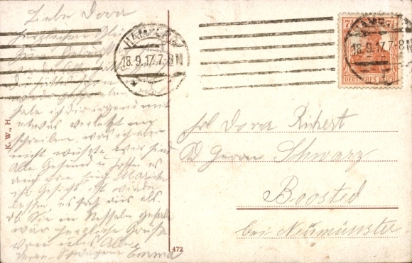 Postcard Hamburg Nord Barmbek, Hospital