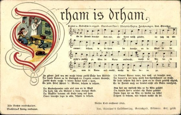 30 individual song cards, Anton Günther