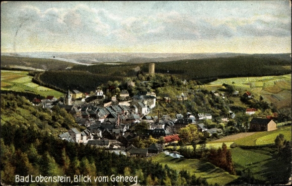Ak Bad Lobenstein in Thüringen, Blick vom Geheeg