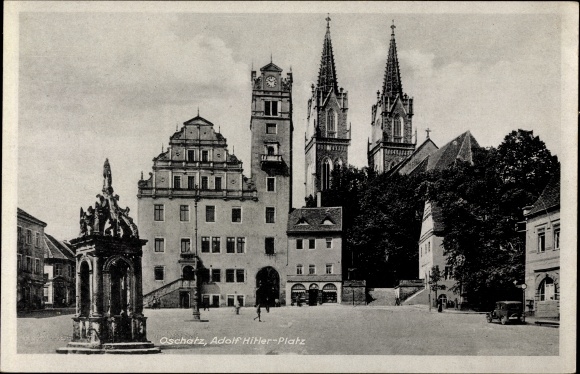 Ak Oschatz in Sachsen, Adolf Hitler Platz, Rathaus
