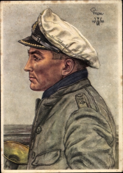 Artist PC Willrich, Wolfgang, lieutenant captain Günther Prien, submarine commander, Scapa Flow