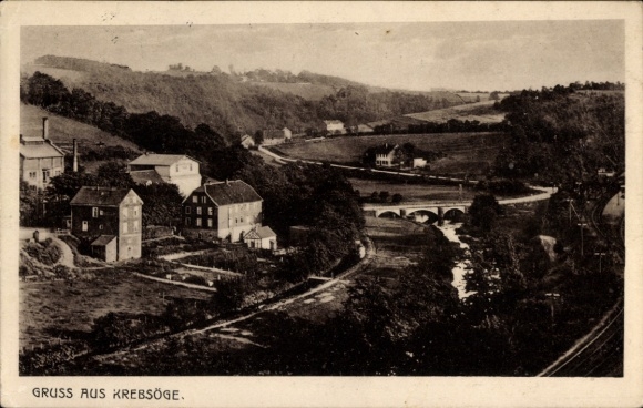 Postcard Krebsöge Radevormwald Oberbergischer Kreis, general view
