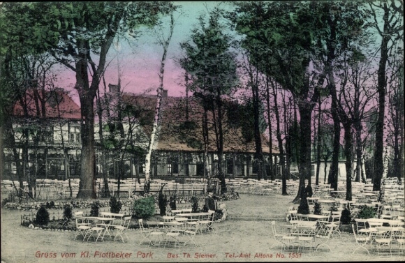 Postcard Hamburg Altona Klein Flottbek, Kleiner Flottbeker Park