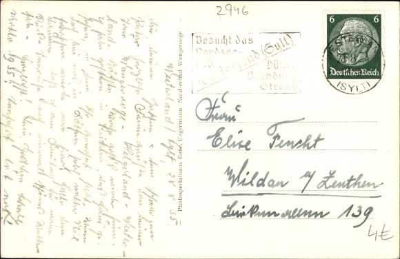 Postcard Nordseebad Wangerooge in Ostfriesland, lot from the village square