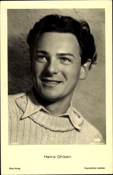 Postcard actor Heinz Ohlsen, portrait, Ross Verlag 3263/1