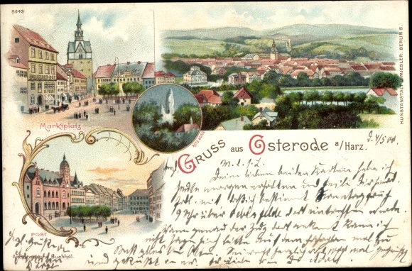 lito Osterode am Harz, rynek, widok ogólny