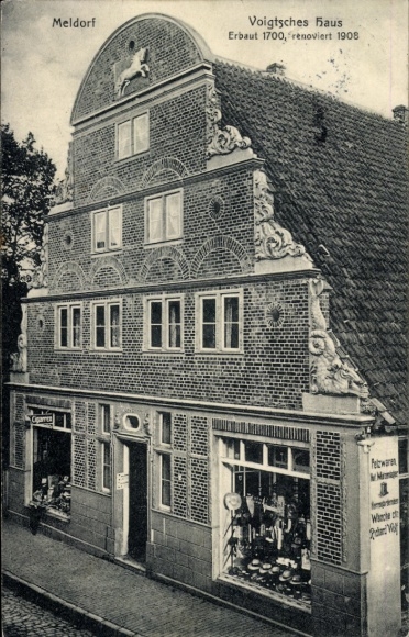 Ak Meldorf in Holstein, Voigtsches Haus, Cigare,  erbaut 1700, renoviert 1908