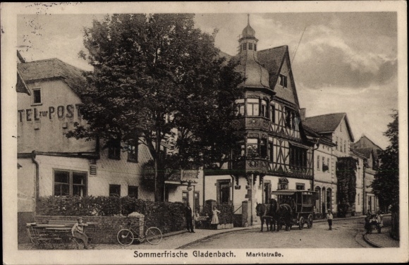 Postcard Gladenbach Hessen, Marktstrasse
