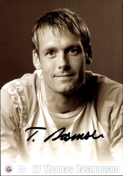 Autograph card footballer Thomas Rasmussen, FC Hansa Rostock, autograph