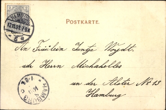 Postcard Hamburg Mitte Neustadt, Alsterpavillon