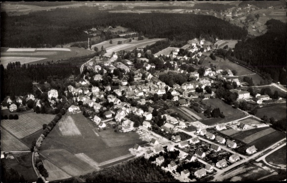 Postcard Koenigsfeld in the Black Forest Baden, aerial photo