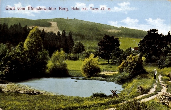 Postcard Wilthen in Upper Lusatia, Mönchswalder Berg