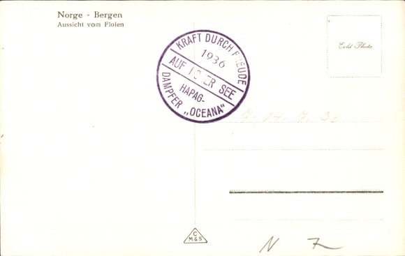 Postcard Bergen Norway, total
