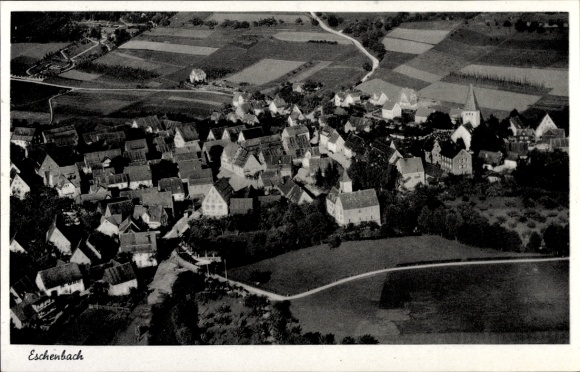 Postcard Eschenbach in Württemberg, aerial photo