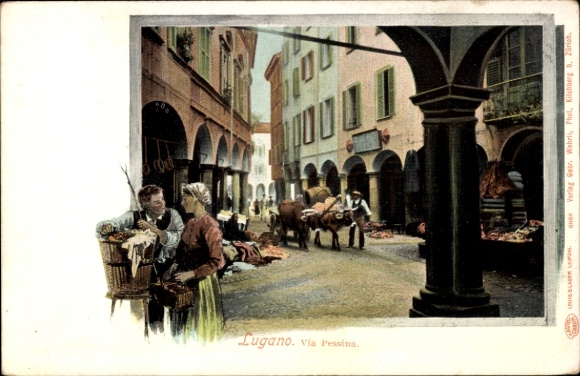KP Lugano Canton Ticino, Via Pessina z ludźmi