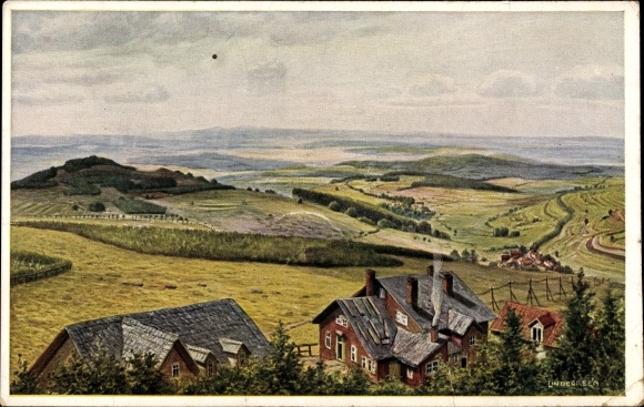 Artist PC Lindegreen, K., Schotten Vogelsbergkreis, view from the Hoherodskopf